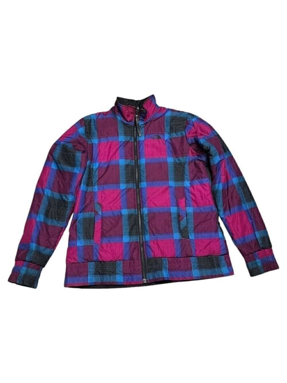 The North Face REVERSIBLE Plaid Insulated Windbreaker Spring Fall Light Jacket M